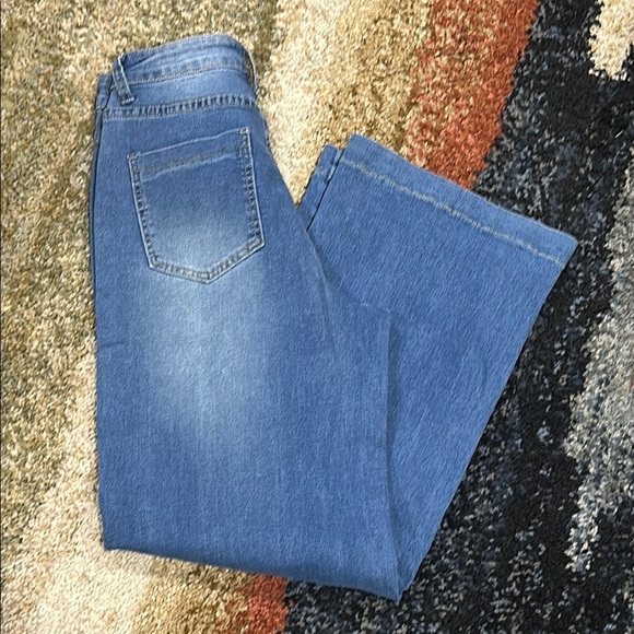 NWOT High Rise Wide-Leg Blue Jeans Women's Size Small Unbranded - Picture 9 of 9